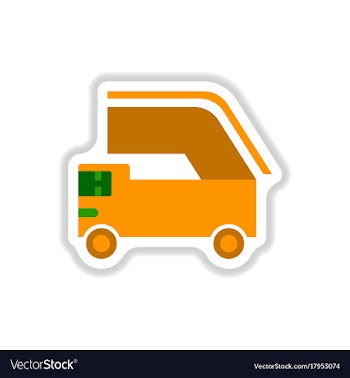 Paper sticker on white background ramp airport vector image