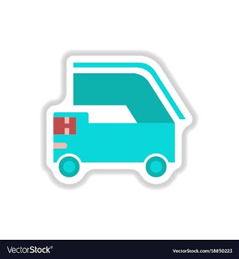 Paper sticker on white background ramp airport vector image