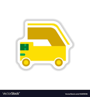 Paper sticker on white background ramp airport vector image