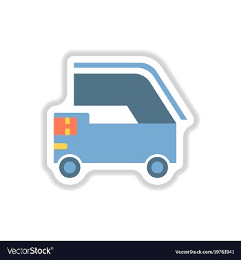 Paper sticker on white background ramp airport vector image