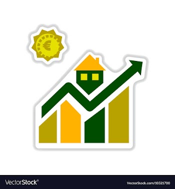 Paper sticker on white background Real estate vector image