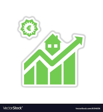 Paper sticker on white background Real estate vector image