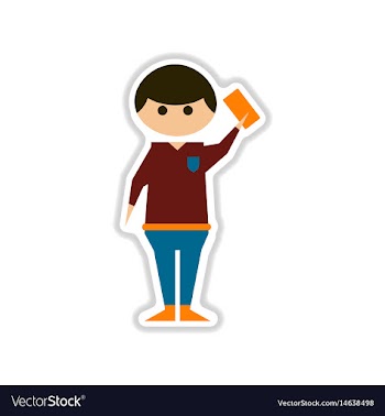 Paper sticker on white background referee vector image