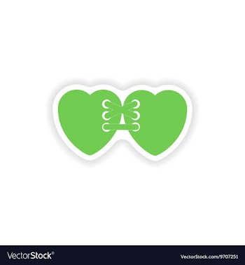 Paper sticker on white background related heart vector image