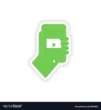 Paper sticker on white background romantic sms vector image