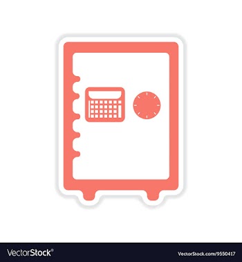 Paper sticker on white background safe vector image