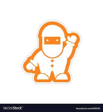 Paper sticker on white background Santa Claus vector image