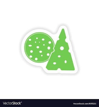 Paper sticker on white background sausage cheese vector image