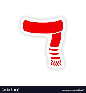 Paper sticker on white background Scarf vector image