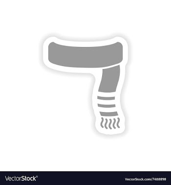 Paper sticker on white background Scarf vector image