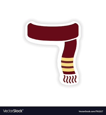 Paper sticker on white background Scarf vector image
