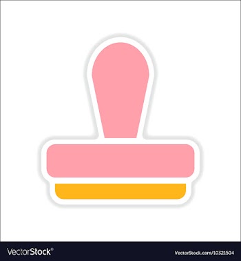 Paper sticker on white background seal stamp vector image