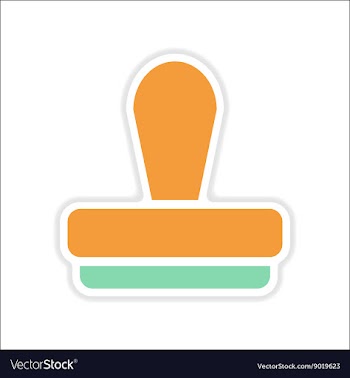 Paper sticker on white background seal stamp vector image