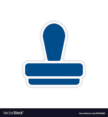 Paper sticker on white background seal vector image