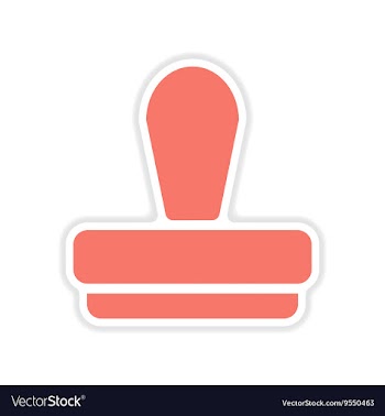 Paper sticker on white background seal vector image