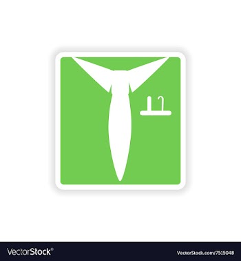 Paper sticker on white background shirt tie vector image