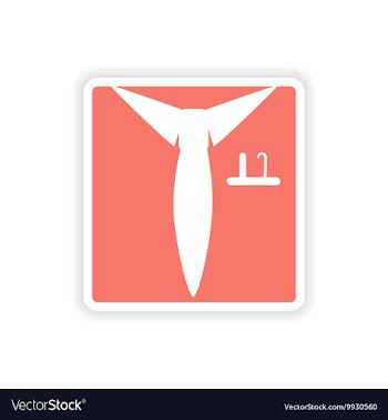 Paper sticker on white background shirt tie vector image