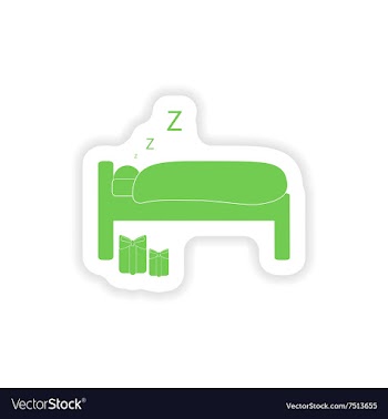 Paper sticker on white background sleeping man vector image