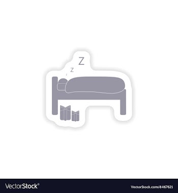 Paper sticker on white background sleeping man vector image