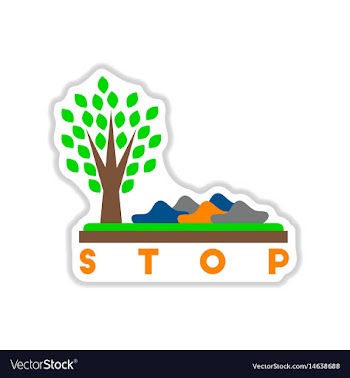 Paper sticker on white background stop vector image