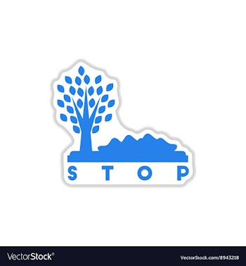 Paper sticker on white background stop vector image