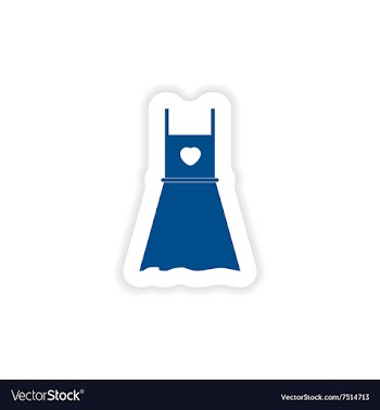 Paper sticker on white background summer dress vector image