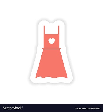 Paper sticker on white background summer dress vector image