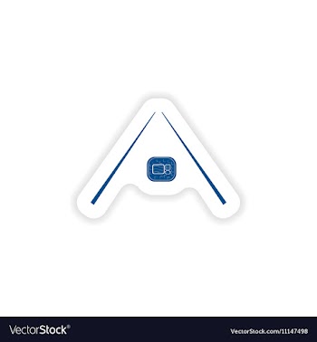Paper sticker on white background sushi Roll vector image
