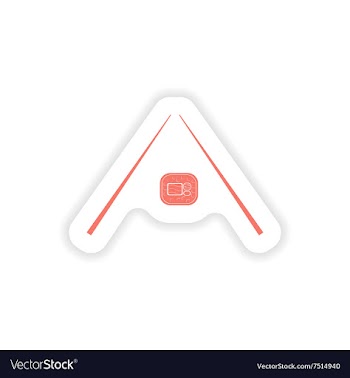 Paper sticker on white background sushi Roll vector image