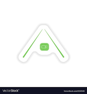 Paper sticker on white background sushi Roll vector image