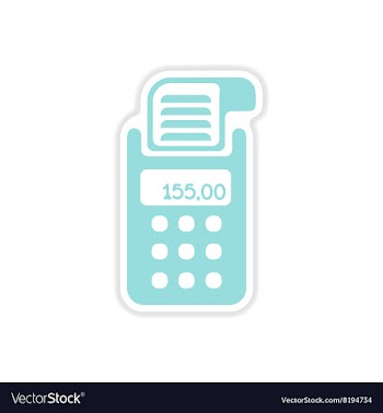 Paper sticker on white background terminal vector image