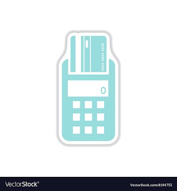 Paper sticker on white background terminal vector image