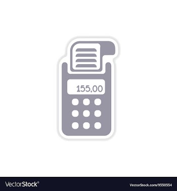 Paper sticker on white background terminal vector image