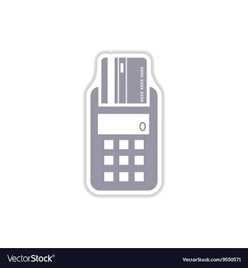 Paper sticker on white background terminal vector image