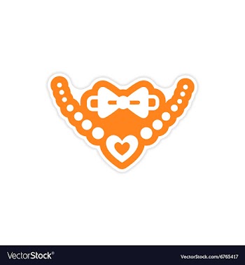 Paper sticker on white background tie and vector image