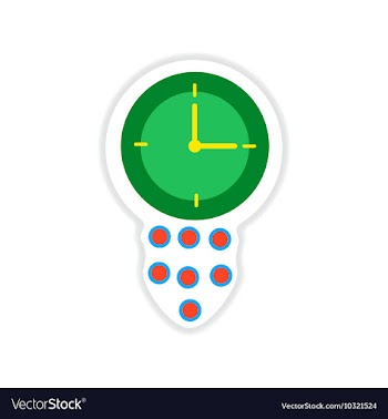 Paper sticker on white background time is money vector image