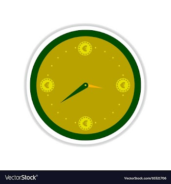 Paper sticker on white background time is money vector image