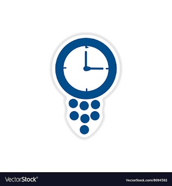 Paper sticker on white background time is money vector image