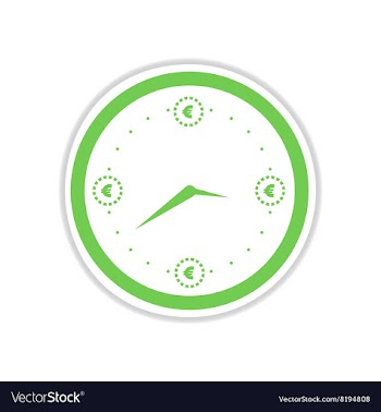 Paper sticker on white background time is money vector image