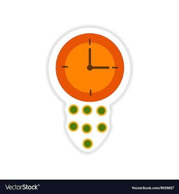 Paper sticker on white background time is money vector image