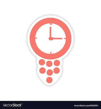 Paper sticker on white background time is money vector image