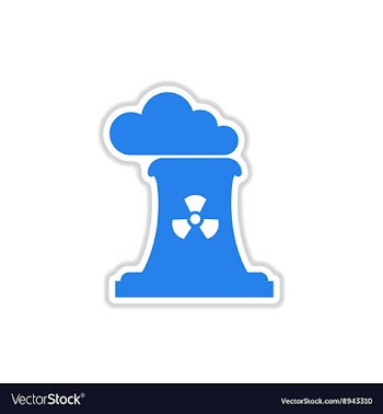 Paper sticker on white background toxic fumes pipe vector image