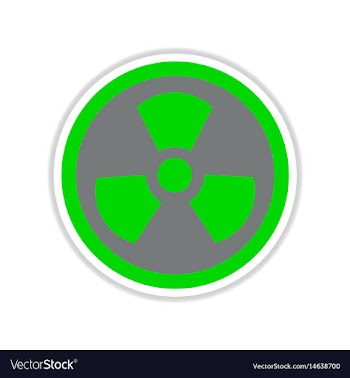 Paper sticker on white background toxic symbol vector image