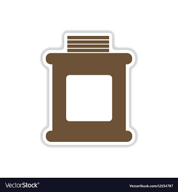 Paper sticker on white background tribune judge vector image