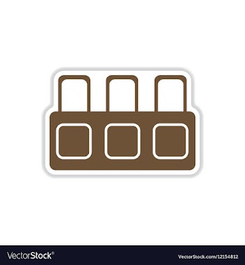 Paper sticker on white background tribune judge vector image