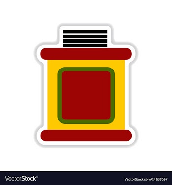 Paper sticker on white background tribune judge vector image