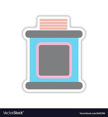Paper sticker on white background tribune judge vector image