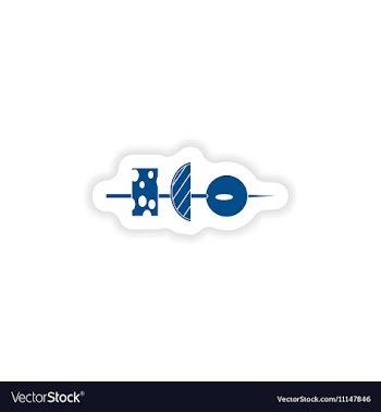 Paper sticker on white background vegetable vector image