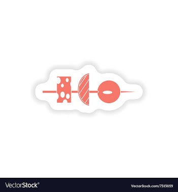 Paper sticker on white background vegetable vector image