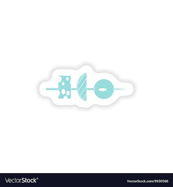 Paper sticker on white background vegetable vector image